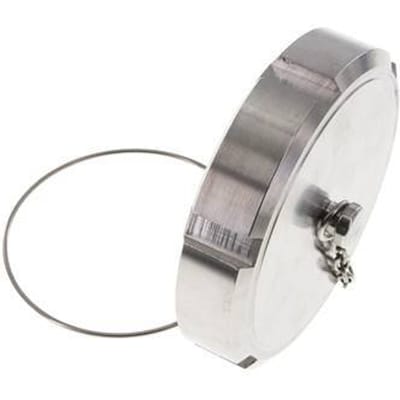 Blindwartel Rd95 X 1/6'' DN 65 RVS 1.4301 NBR DIN 11851 FDA 21 met Ketting
