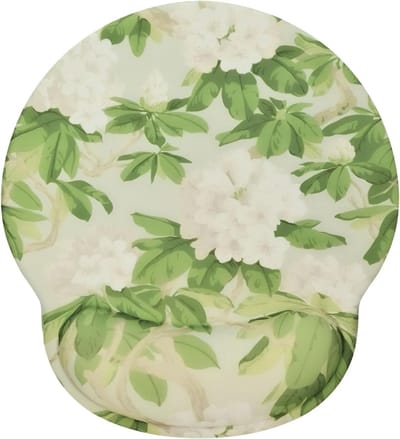 Ergonomische Muismat met Bloemenprint en Polssteun voor Comfort en Pijnverlichting, Antislip en Waterdicht voor Thuis en Kantoor
