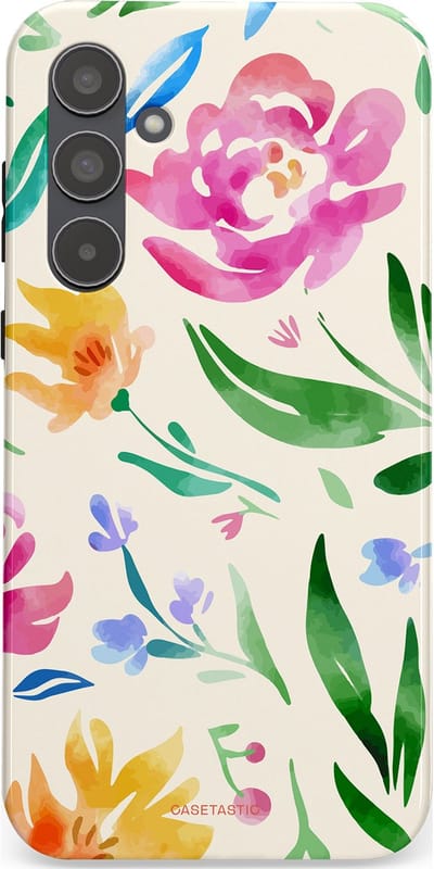 Casetastic Hoesje Geschikt voor Samsung A55 - Stijlvolle Beschermende Duo-layer Case - Waterflora