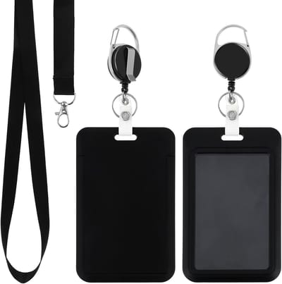 ID Kaarthouder met Nekband, Uittrekbare ID Kaarthouder met Lanyard, Badgehouder voor Dames, Studenten, Verpleegkundigen en Artsen met Kaartbeschermer