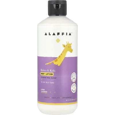 Alaffia, Baby & Kids Body Lotion, Lemon Lavender, 16 fl oz (473 ml) pink