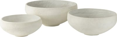 J-Line schaal Vezelklei - keramiek - wit - 3 stuks - Ø 69.5 cm