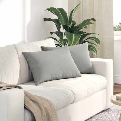 vidaXL - Zitkussens - 2 - st - Stof - Lichtgrijs - 60 - x - 40 - cm