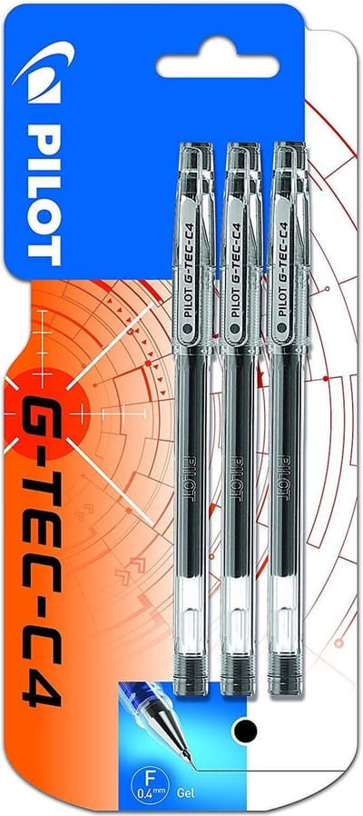 Pilot - G-Tec C4 0.4mm - blauw - per 3 verpakt