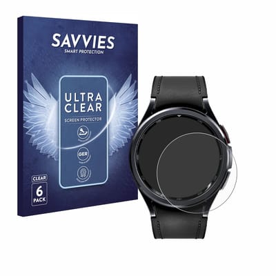 Savvies - Screenprotector voor Samsung Galaxy Watch 6 Classic (43 mm) - Folie Beschermfolie transparant 6 Stuks