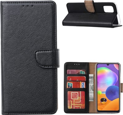 Multimedia & Accessoires PU Lederen Wallet Book Case Hoesje geschikt voor Samsung Galaxy A13 4G – Zwart - Portemonnee – Met Stand – Kaarthouder – Pasjes Houder – Magneet Sluiting – Bookcase