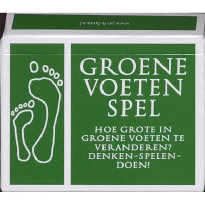 Groene Voeten spel - grote en kleine voetstappen op onze enige aarde