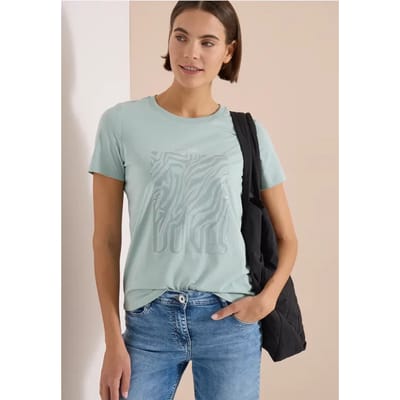 Shirt met ronde hals en foliedruk
