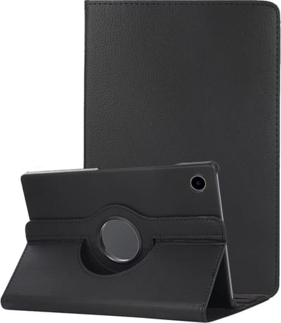 Hoesje - Geschikt voor Samsung Galaxy Tab A11 Plus - 360 Graden Draaibare Hard Cover Case - Tablet Hoes Draaibaar - Zwart