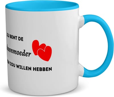 Akyol - jij bent de schoonmoeder die iedereen zou willen hebben koffiemok - theemok - blauw - Schoonmoeder - geweldige schoonmoeder - liefste schoonmoeder - verjaardag - cadeau - kado - bedankje - geschenk - 350 ML inhoud