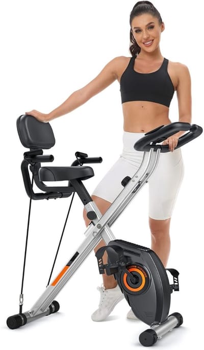 Nexvo® Hometrainer Fiets - Hometrainers Fitness - Hometrainer - Zilver - 72cm x 39cm x 104cm