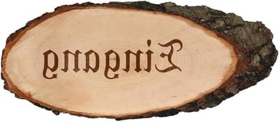 Houten Deurbordje - Naambordje Plankje - Decoratie Huis - Gegraveerd Motief - 10 cm - Naturel Bruin