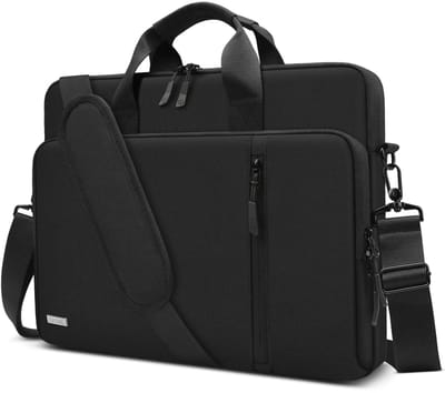 Dailygoods - TECOOL 15,6 16 17,3 inch laptoptas 360° bescherming schoudertas draagtas aktetas