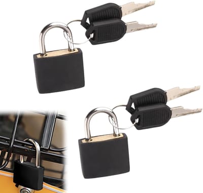 Dailygoods- Hangslot Compact - Hangslot met Sleutel - Kofferslot - Cijferslot - Schokbestendig - Set van 2 Stuks