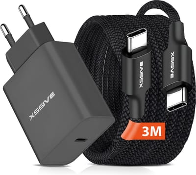 USB C Adapter 25W snellader met USB C naar USB C kabel - 3 Meter - Geschikt voor Samsung Galaxy Tab A7, A8, A9, S20, S24, S23, S22, S21 FE Ultra Plus