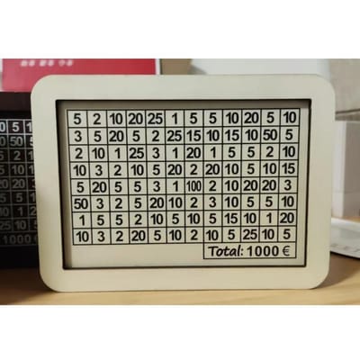 500/1000/2000/3000/5000/10000 Euro Spaarpot Spaarpot Houten Spaarpot Herbruikbare Spaarpot met Spaardoel en Cijferdozen
