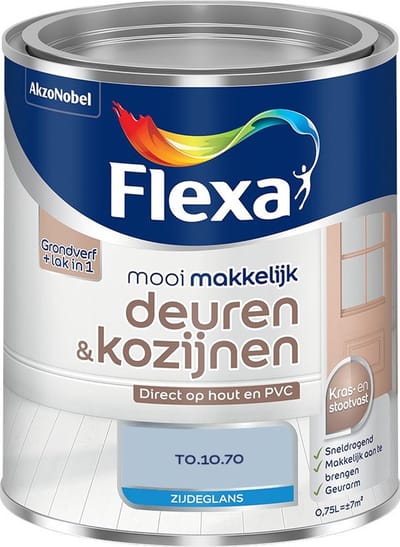 Flexa - Mooi Makkelijk Deuren & Kozijnen Zijdeglans - T0.10.70 - Mengverf - 750 Ml