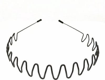 Jumada's - Creëer de perfecte look met Jumada's Wave Sport Diadeem - Haarband - Metaal - Zwart - 41 cm - 1 stuk