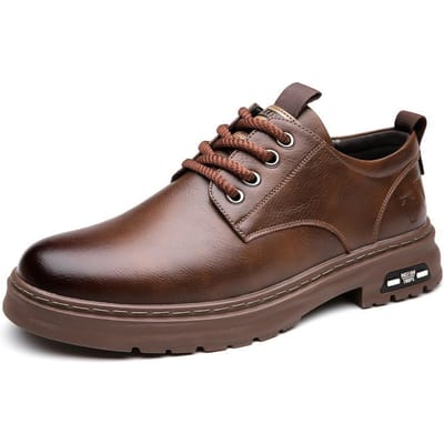 Retro Outdoor Herenschoenen Big-toe Leren Schoenen Lente en Zomer Nieuwe Britse Stijl Werkkleding Schoenen Trendy en Trendy Gecombineerd met Papa's Casual 42