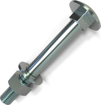 Slotschroeven M10 - Bout met moer - Houtverbindingen maken - Platte ronde kop - M10 x 150 mm - Gegalvaniseerd