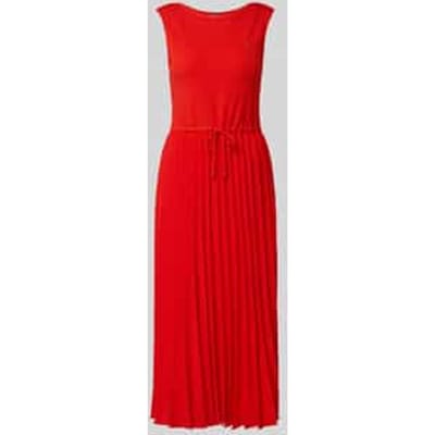 slim fit midi-jurk van viscosemix