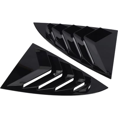 2 stuks Auto Achterruit Jaloezie Cover Trim Stijlvolle Look Raam Lamellen Zijventilatie Trim Vervanging voor zwart