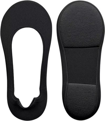 Dames Steunzolen & Plantar Fasciitis Sokken – Ergonomische Inlegzolen tegen Hielpijn, Voetpijn en Fasciitis Plantaris, Schokabsorberend, Antislip, Onzichtbaar-Zwart