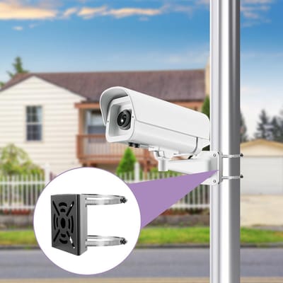 Allecto - Masthouders - Bewakingscamera - Eenvoudige installatie - Ø 200 mm - Roestvrij staal - Verstelbare lussen - Geschikt voor CCTV-camera's