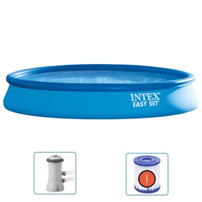 Intex Easy Set Pool Set - Opblaaszwembad - Ø 457 x 84 cm met filterpomp