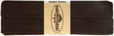 Oaki Doki Jersey Tricot Biaisband 20mm – 3 Meter – Donkerbruin 501 – Elastisch Afwerkingslint voor Stretchstoffen
