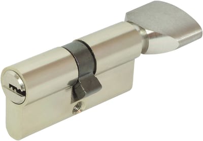 Domino® Cilinderslot Profielcilinder HOMER 31/31K - Deurslot - Deurknop, knopcilinder - incl. 5 sleutels - Insteekslot - Voordeurslot Veiligheidscilinder Vernikkeld - Nikkel