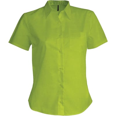 Kariban Overhemd in onderhoudsvriendelijk polykatoen-popeline korte mouwen dames K548 - Burnt Lime - 3XL