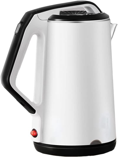 Elektrische Waterkoker - Theeketel Warmwater - Snel Water Koken - Dubbelwandig Rvs - 2.3 Liter - Wit