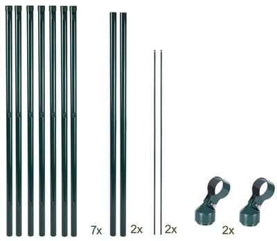 Set palen 105cm voor gaas, 7 stuks.
