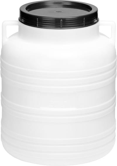 Garronda Regenton 30L kunststof vat levensmiddelcontainer van HDPE voor huis en tuin - GD-0078 Wit