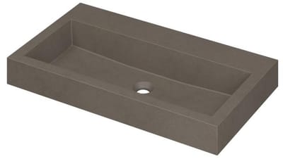 INK Momento Wastafel Quartz Zonder Kraangat - 800x450x90 mm - Quartz Beton