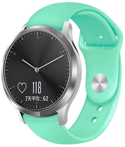 By Qubix - Geschikt voor Garmin bandje - 18mm - Geschikt voor Garmin Venu 4 - 41mm - Sportbandje - Maat: Large - Zee groen