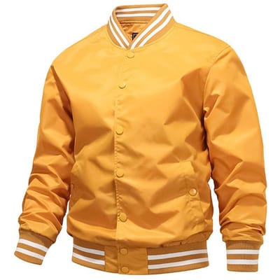 Baseballuniform Heren Lente en Herfst Amerikaanse Bomberjack Heren en Dames Zelfde Stijl Koppeljack Ins Trendy Werkjack XL yellow