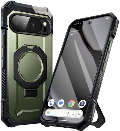 Supcase, Versterkte Hoes voor Pixel 10 Pro XL Unicorn Beetle Grip Serie met Standaard, Kaki