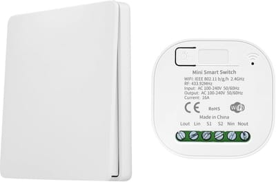 Draadloze Lichtschakelaar 16A - Intelligente RF 433 MHz Schakelaar voor Google Home en Alexa