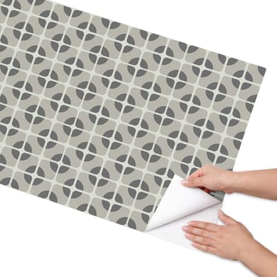 Coloray Meubel Wrap Folie - Grijs Meubelfolie - 65x130 cm - Meubel Wrap Folie Geometrisch patroon - Plakfolie Meubels - Geometrische Meubelfolie - Decoratiefolie Zelfklevend - Slaapkamer decoratie - Achtergronden en patronen