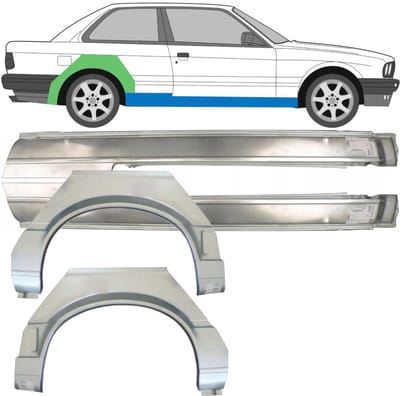 Reparatiepaneel dorpel + achterspatbord voor BMW 3 E30 1987-1994