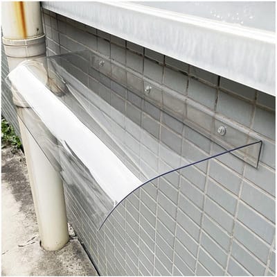 Raamluifel Deurluifel - Buiten Overkapping - Weerbescherming Buiten - Stevig Polycarbonaat - 50x230cm - Transparant
