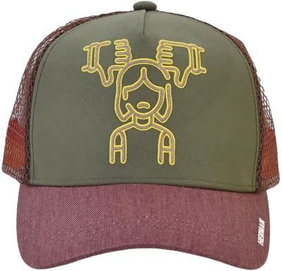 Herman Casquette baseball trucker américaine tricolore avec mesh souple, panneau frontal avec logo "unlike" brodé