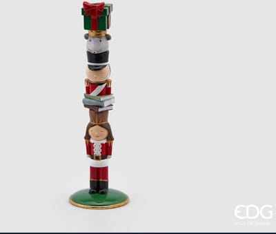 EDG - Enzo De Gasperi Kerst kandelaar speelgoedsoldaatjes met muisje H31