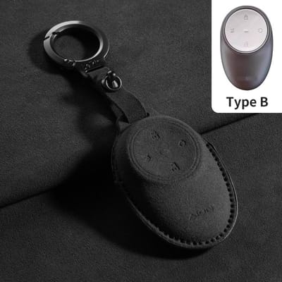 Suède Leer Auto Sleutelhoes Cover Shell Fob Voor Aion Ut Y Rt V Krasbestendig Auto Sleutelhanger Beschermer Shell Decoratieve Accessoires black