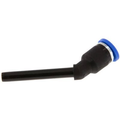 4mm x 4mm 45 graden L-verbinding PA 66 Insteekfitting Plug Lange Huls NBR [2 Stuks]