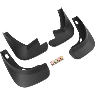 4PCS Garde-boue de Roue de Voiture Solides en PP Avant Arrière Protecteurs Noir Résistant aux Chocs et aux Rayures Kit de Garde-boue de Voiture black