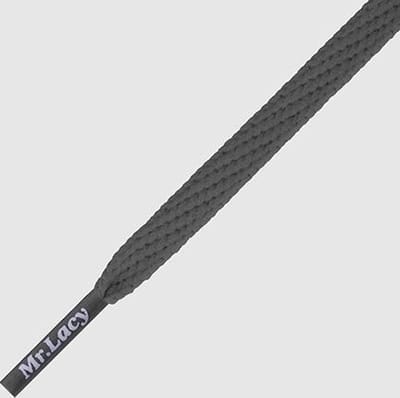 Mr Lacy - Schoenveters - Veters - Skinnies - Plat - Smal - Grijs - veterlengte 120 cm