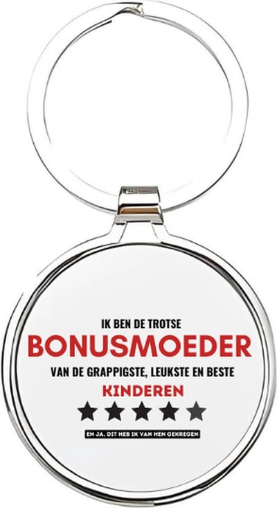 Akyol - ik ben een trotse bonusmoeder van de grappigste, leukste en beste kinderen ooit Sleutelhanger - Bonusmoeder - de leukste bonusmoeder - bonusmoeder sleutelhanger - mama sleutelhanger - sleutelhanger mam - familie sleutelhanger - 4 x 7,5 CM